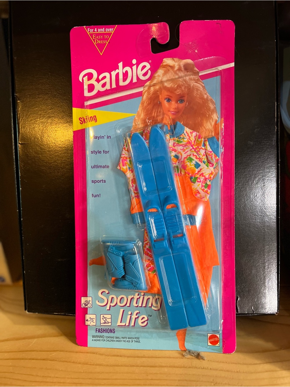 Barbie Blue Skis and Boots Accessory Pack with outfit